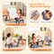 Costway 6-in-1 Multi-activity Kids Play Table & Chair Set with 102 PCS Compatible Bricks